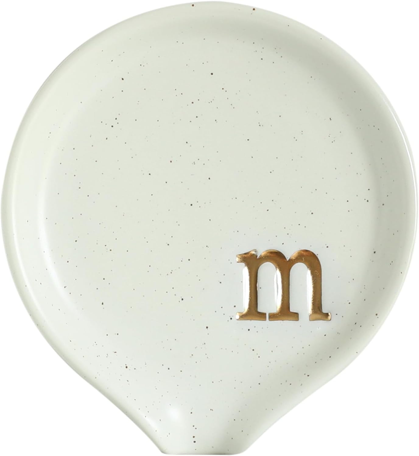 ceramic coffee spoon rest, monogram spoon holder, mini teaspoon rest, small spoon holder, kitchen deco