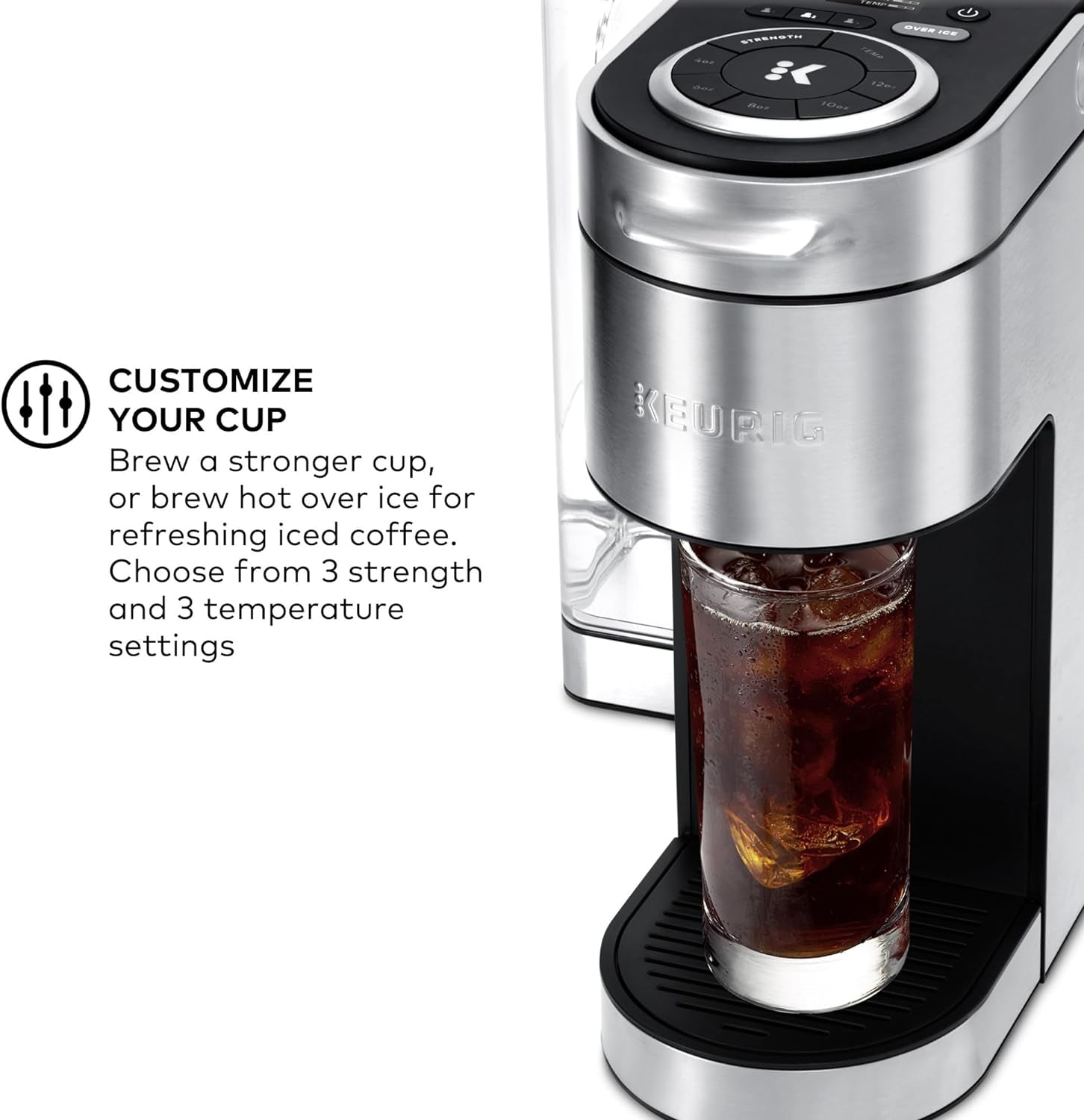 K-Supreme Plus Coffee Maker, Single Serve K-Cup Pod Coffee Maker, Multistream Technology Coffee Maker, Stainless Steel Coffee Maker