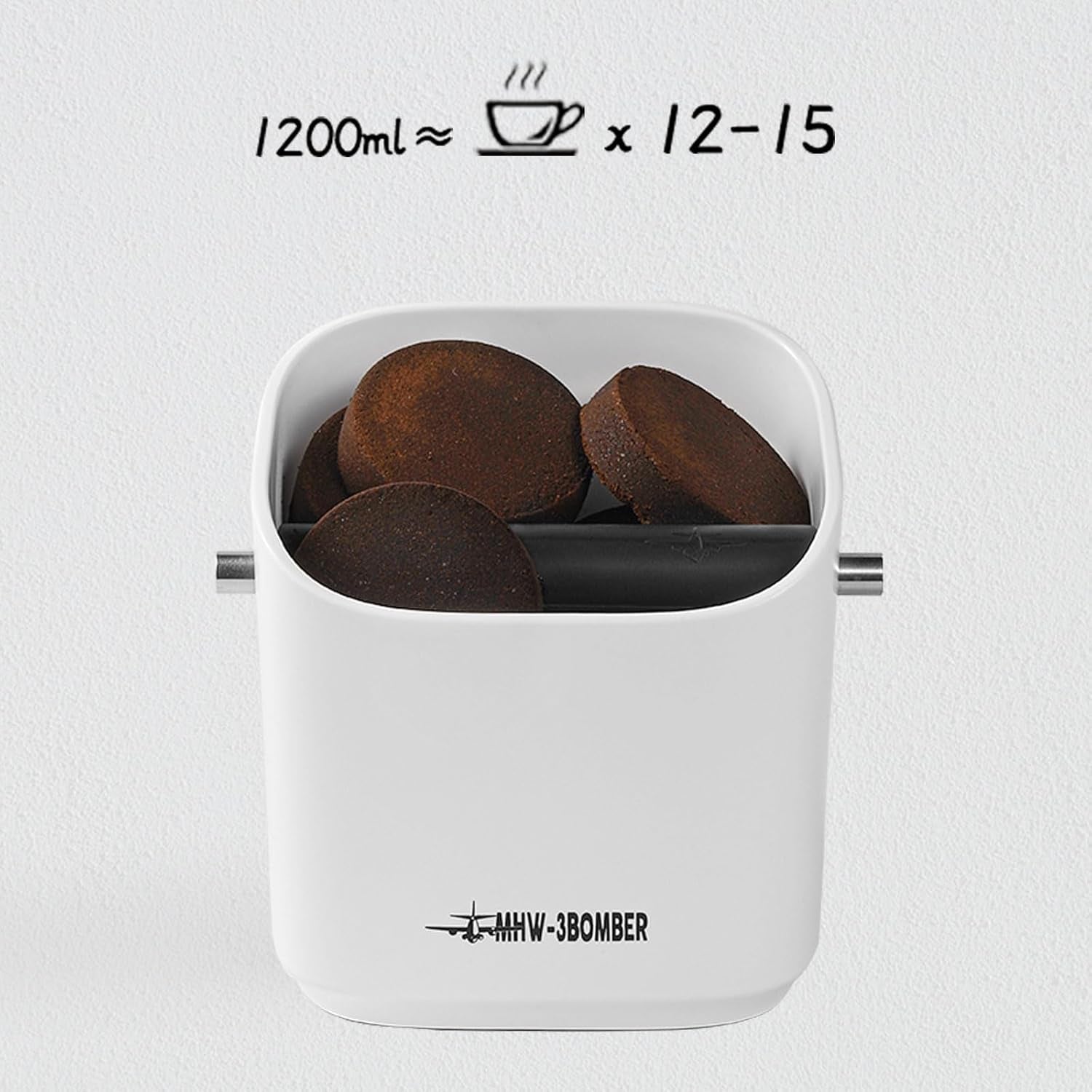 Espresso knock box, coffee knock box, coffee puck container, espresso accessories, anti-slip knock box