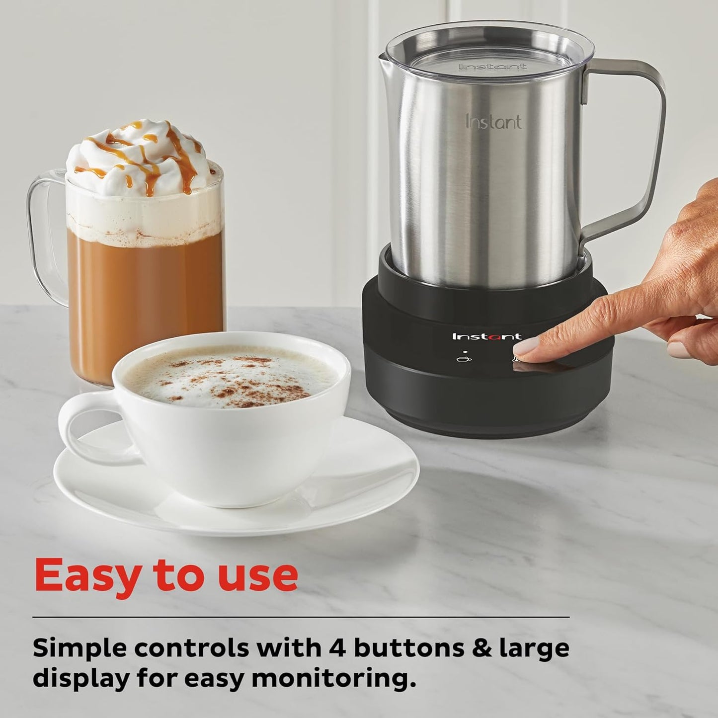 Magic Froth Electric Milk Steamer and Frother, 9-in-1, 17oz Stainless Steel Pitcher, Hot and Cold Foam Maker, Milk Warmer for Lattes, Cappuccinos, Macchiato