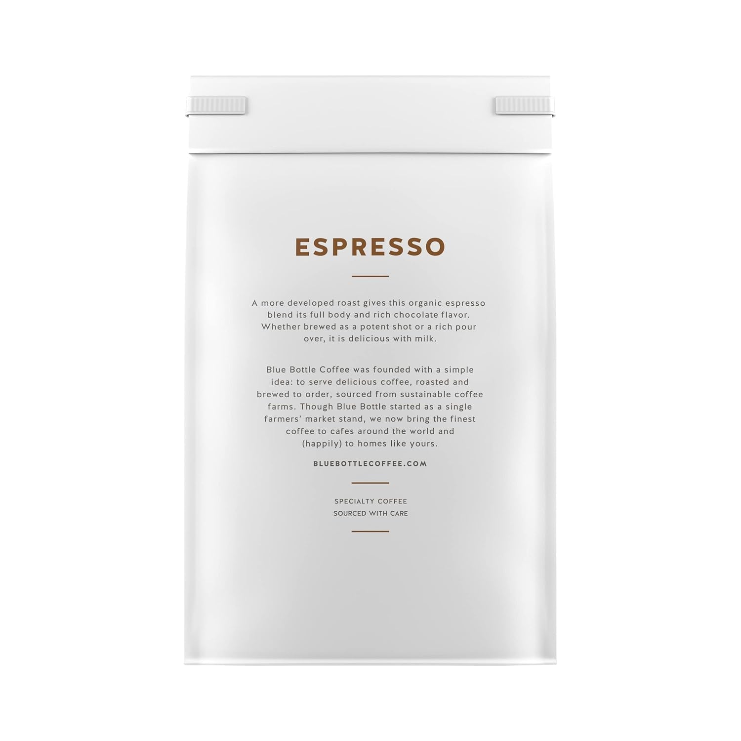 Blue Bottle whole bean organic espresso coffee, dark roast coffee beans, 12 oz coffee bag, rich espresso blend, organic whole bean coffee, specialty espresso coffee, chocolatey espresso flavor, Blue Bottle Coffee dark roast