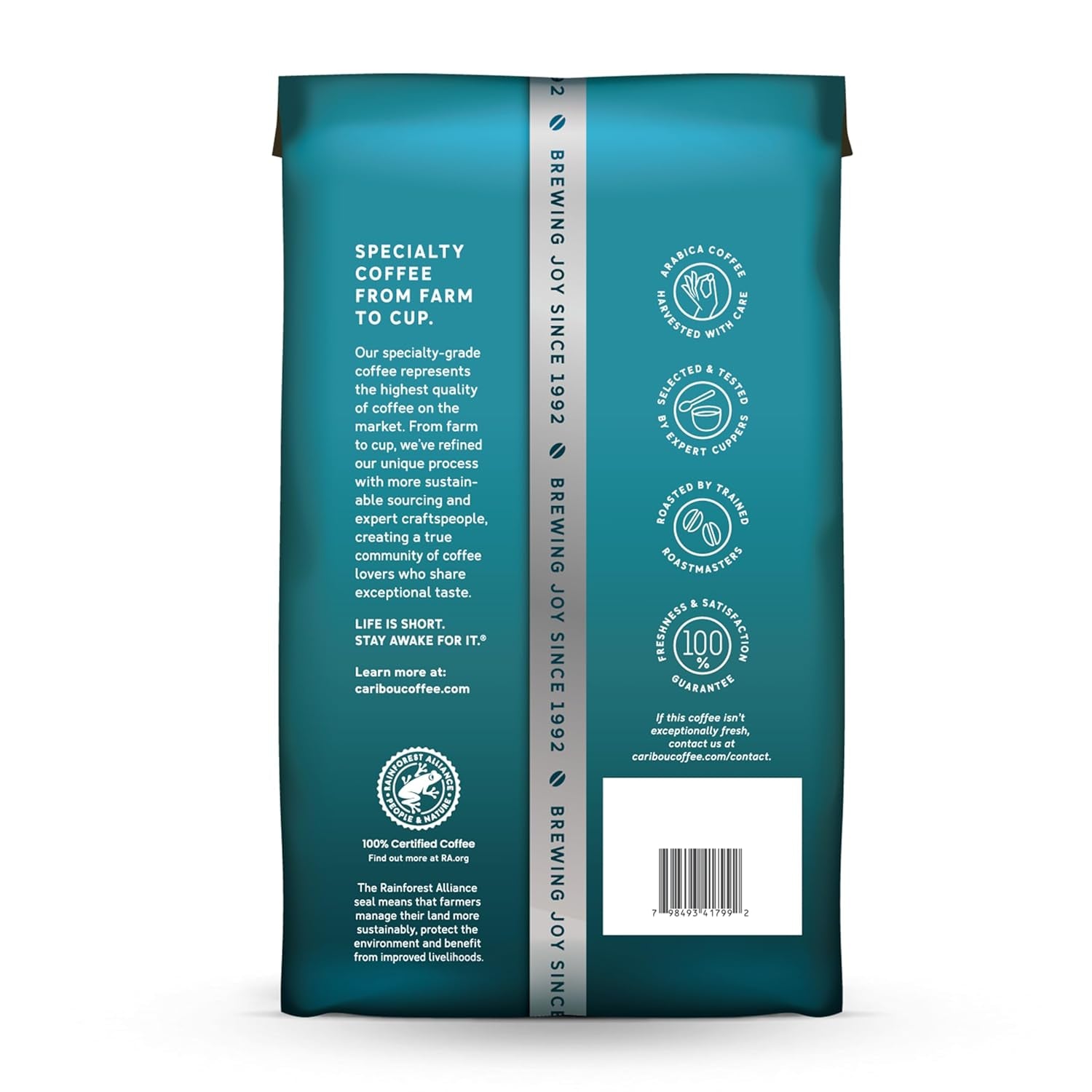 Light Roast Ground Coffee - Daybreak Morning Blend, 20 Ounce Bag, Fruity Caramel Flavor, 100% Arabica, Rainforest Alliance Certified.