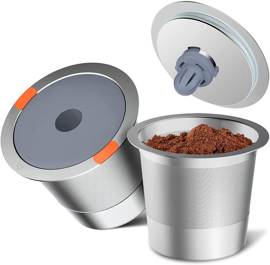 Reusable K Cups for Keurig 1.0 and 2.0 Coffee Makers, Stainless Steel, 2-Pack