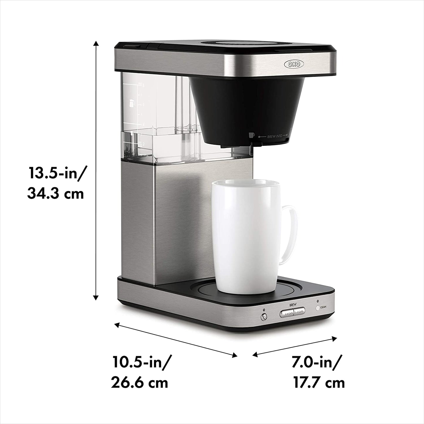 8-Cup Coffee Maker, Stainless Steel Coffee Maker, Black Coffee Maker, Specialty Coffee Association Certified Coffee Maker, BetterBrew Technology Coffee Maker, Rainmaker Shower Head Coffee Maker, Vacuum Insulated Carafe Coffee Maker, Adjustable Well Cover Coffee Maker, Single Serve Coffee Maker, OXO Brew Coffee Maker