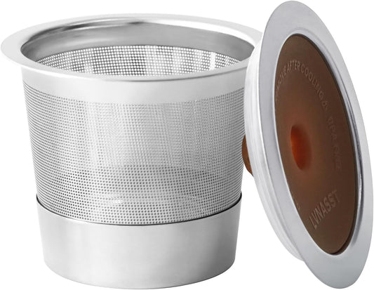 Reusable K Cups, stainless steel coffee pods, refillable K Cups, universal fit coffee filters, eco-friendly coffee pods, compatible with Keurig, stainless steel K Cups, cost-effective coffee pods, durable coffee pods, easy-to-clean K Cups