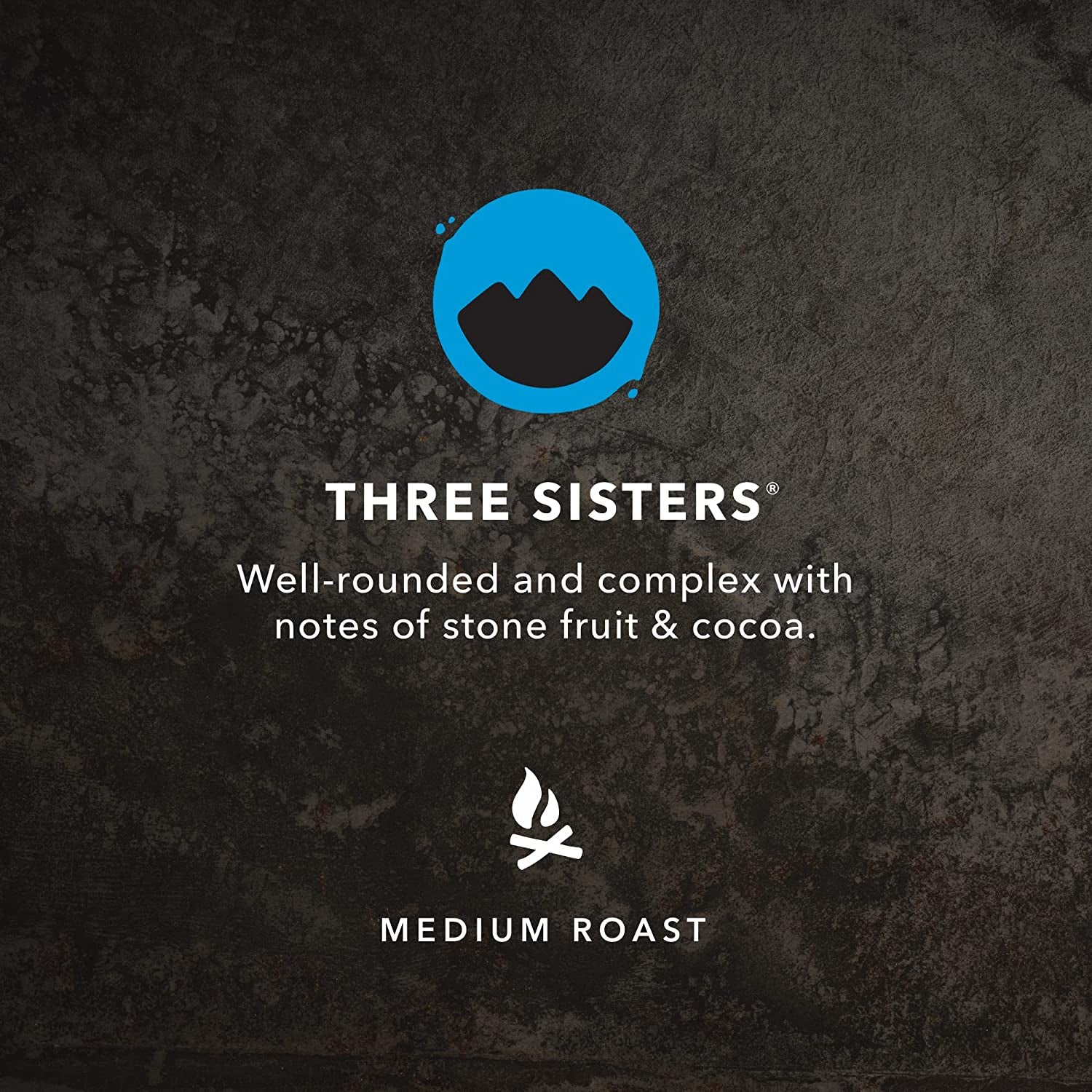 Three Sisters Medium Roast Ground Coffee, 10 Oz - Certified Organic, Fairtrade, Kosher, with notes of stone fruit and cocoa.