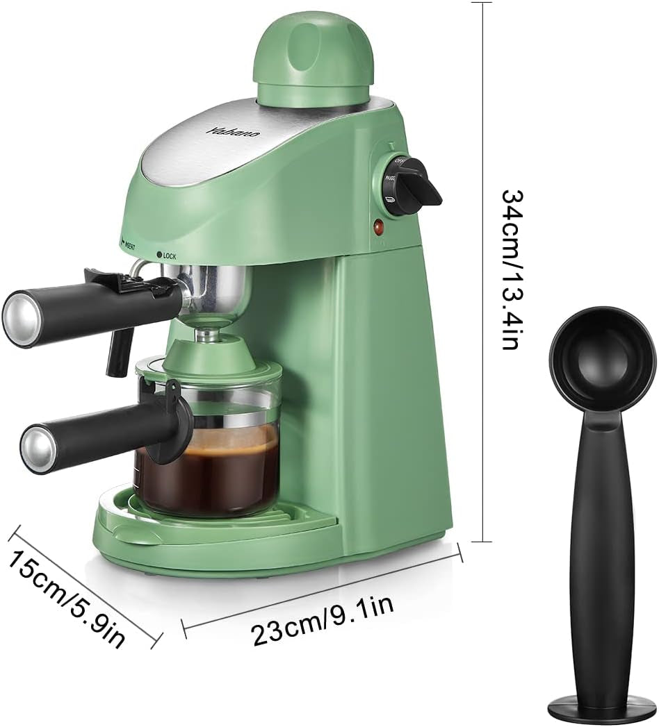 Espresso Machine, 3.5 Bar Coffee Maker, Milk Frother, Compact Espresso Maker, Yabano Coffee Machine