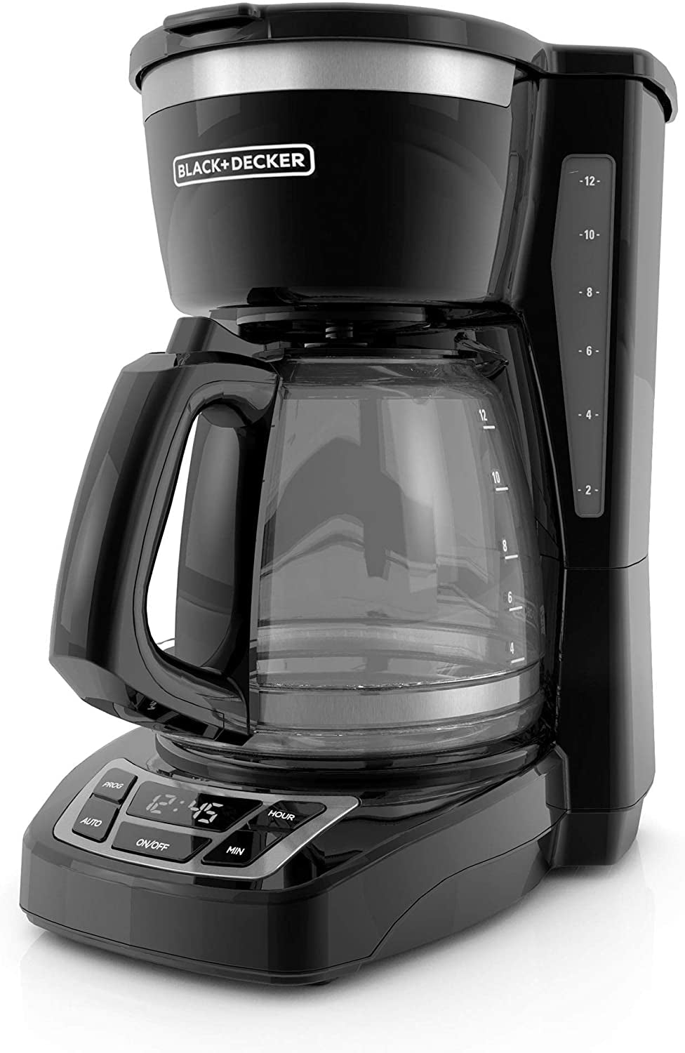 12-Cup Programmable Coffee Maker, CM1160B, Black, Washable Basket Filter, Sneak-A-Cup, Auto Brew, Keep Hot Plate, Easy-View Water Window, Digital Controls