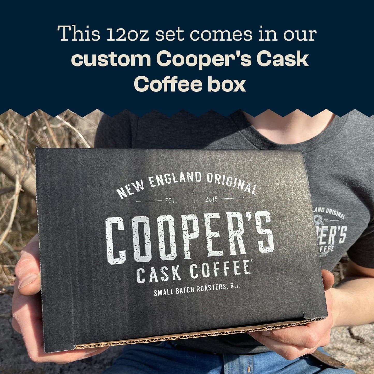 Bourbon Barrel Aged Coffee Bean Set, Single Origin Sumatra, Ethiopian Rye, Rwanda Rum Roasted Coffee Beans, 4oz Pack of 3, Artisan Coffee Roasters, Cooper's Cask Coffee, Whiskey Barrel Aged Coffee, Rum Barrel Aged Coffee, Small Batch Coffee, Grade 1 Coffee Beans