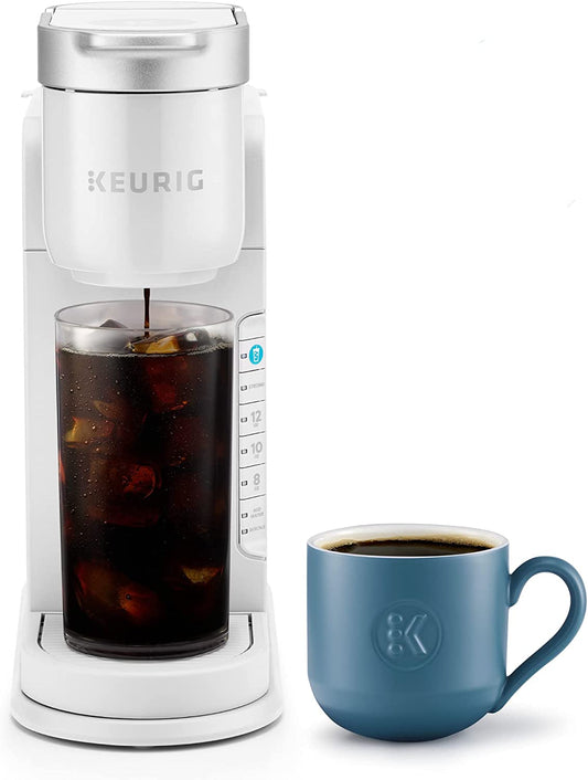 K-Iced Single Serve Coffee Maker, Brews Hot and Cold Coffee, White Coffee Maker, Keurig Iced Coffee Maker