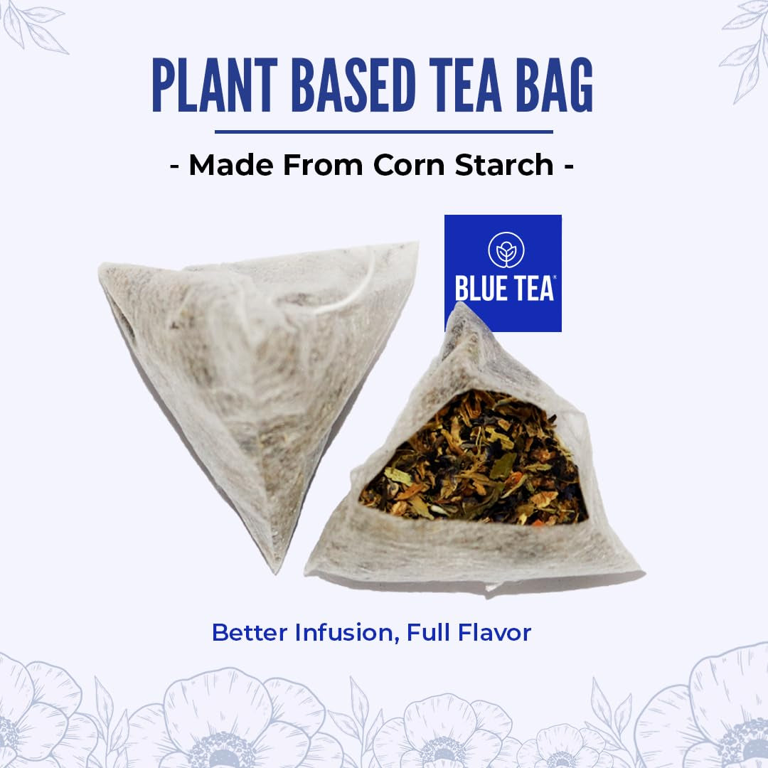 Butterfly Pea Chai Masala Tea Gift, 10 Plant-Based Tea Bags, Caffeine-Free, Non-GMO, Wellness Pack