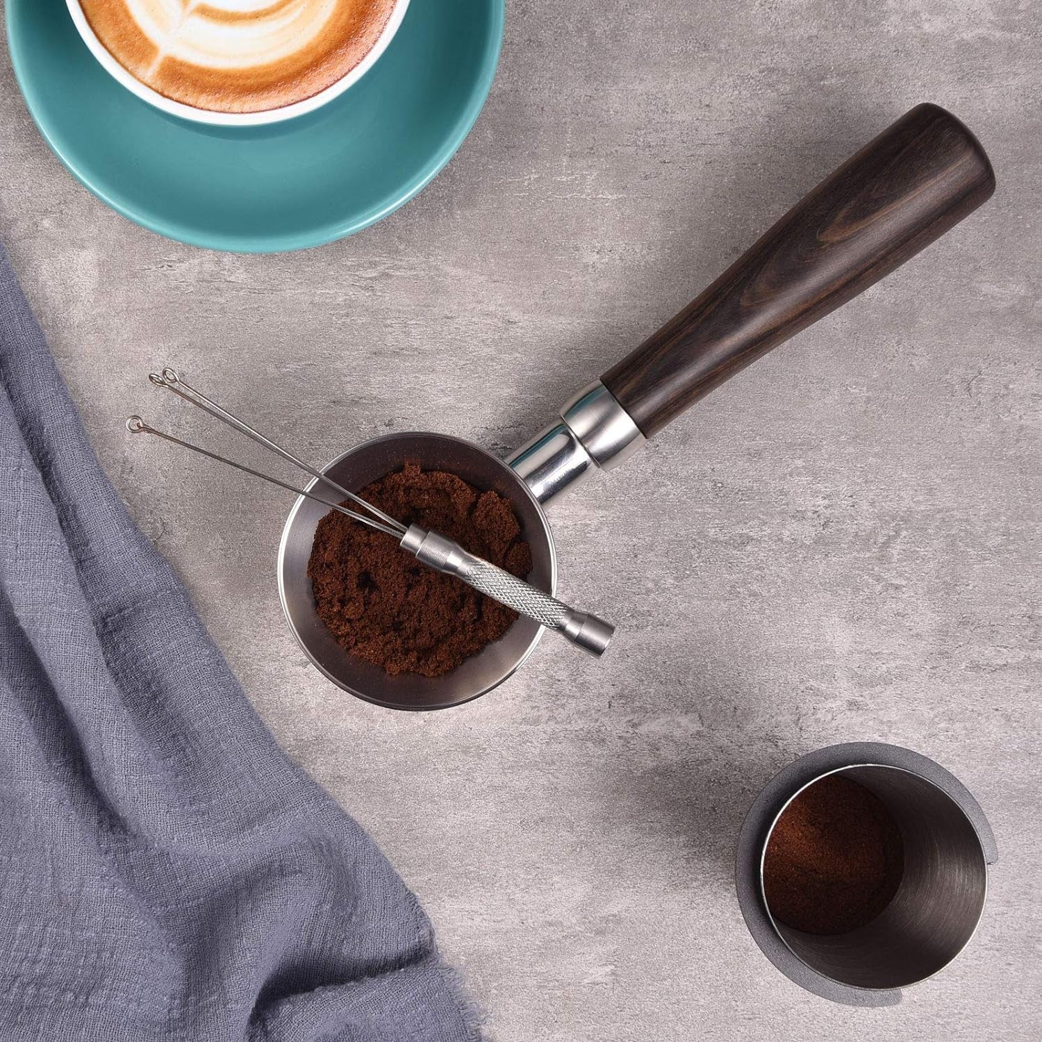 Stainless Steel Espresso Coffee Stirrer, Espresso Distribution Tool, Professional Coffee Powder Stirring Tool, Coffee Whisk for Baristas, High-Precision Espresso Accessory