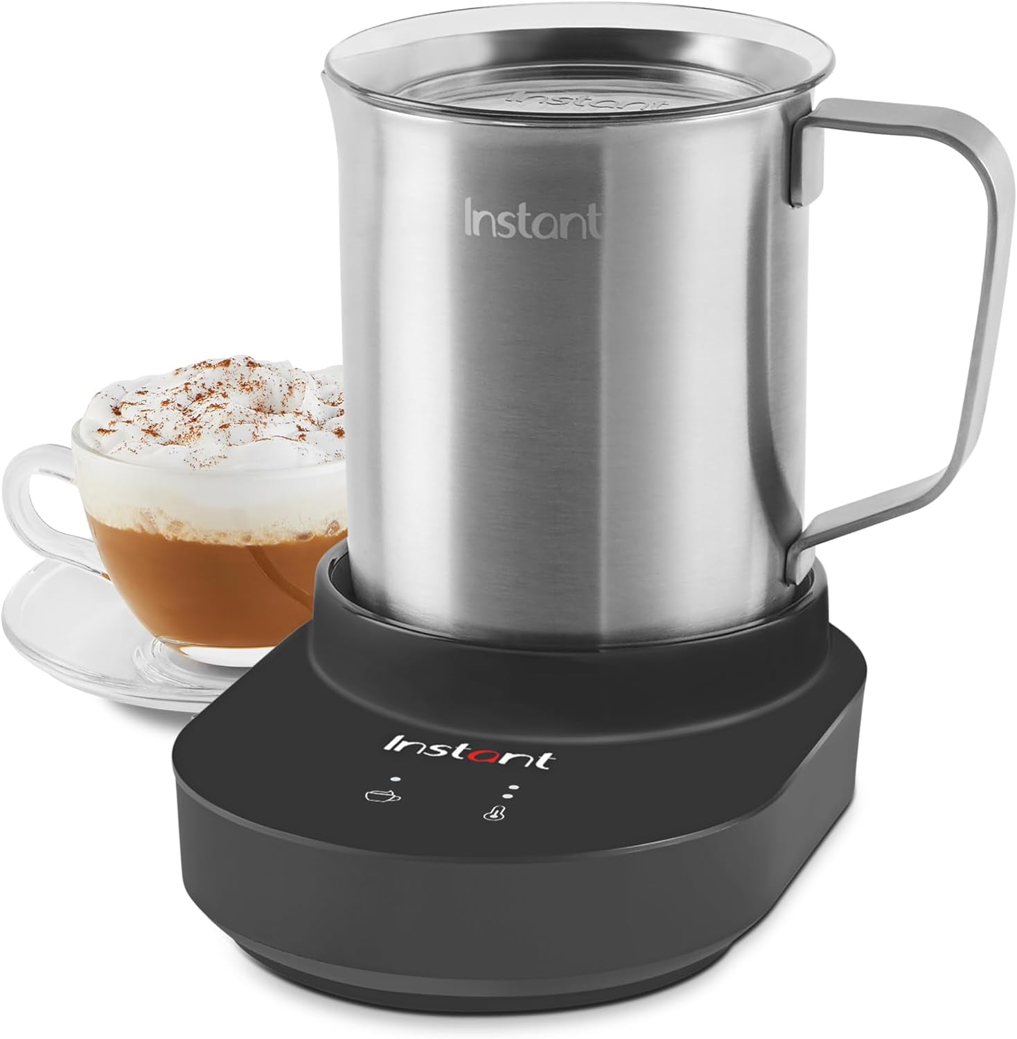 Magic Froth Electric Milk Steamer and Frother, 9-in-1, 17oz Stainless Steel Pitcher, Hot and Cold Foam Maker, Milk Warmer for Lattes, Cappuccinos, Macchiato