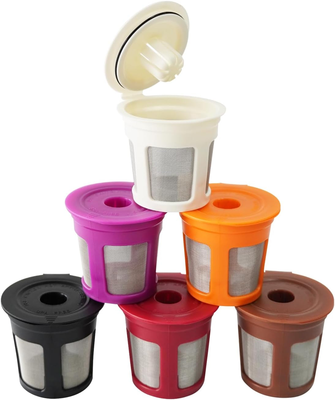 Reusable K Cups for Keurig, 6 Pack Refillable Coffee Pods, Compatible with Keurig 1.0 & 2.0 Brewers, Eco-Friendly BPA-Free Coffee Filters