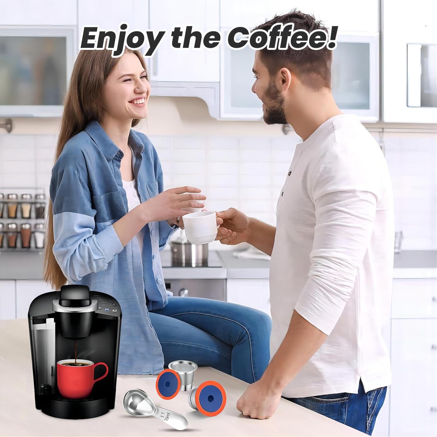 Reusable K Cups, Stainless Steel Coffee Pods, Keurig Compatible Filters, Eco-Friendly Coffee Pods, Durable K Cup Filters