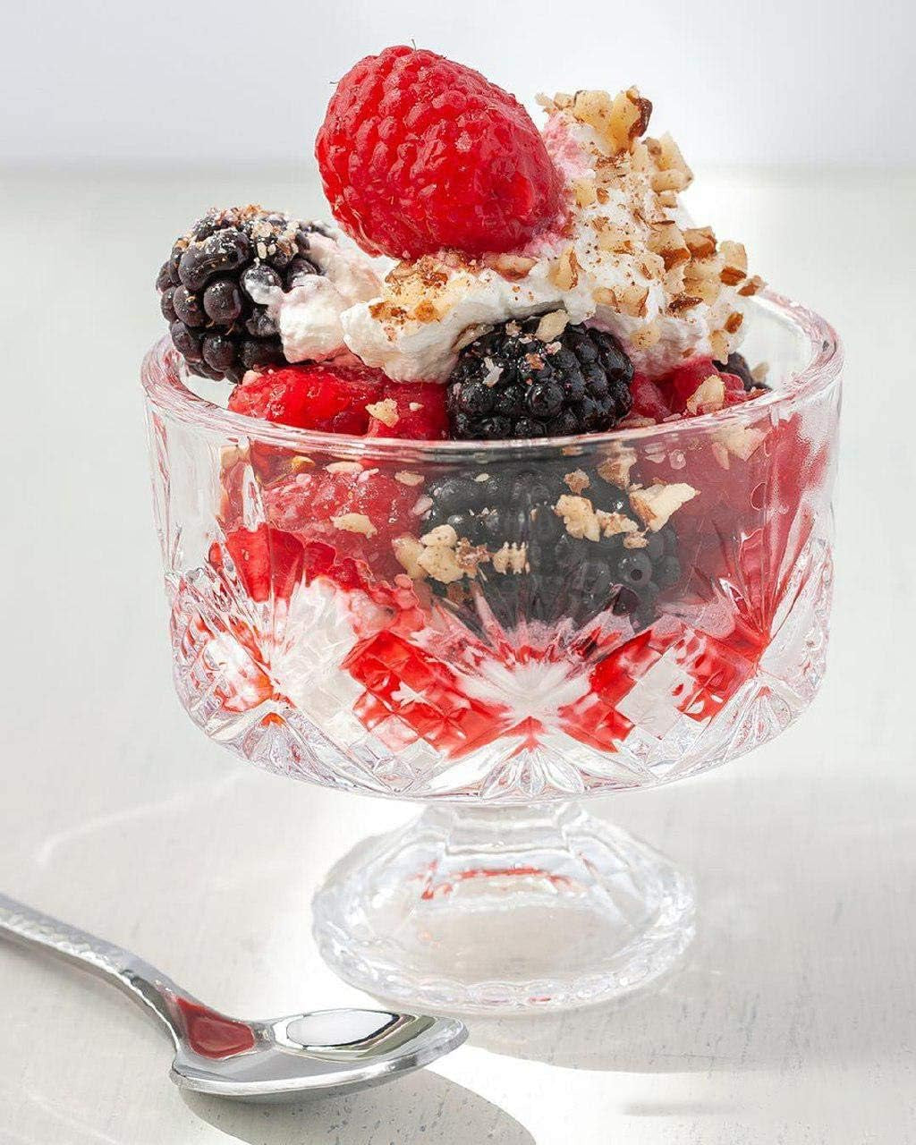 Glass Dublin Tasters Trifle Set - Clear, Set of 16 - Includes Taster Bowls and Spoons