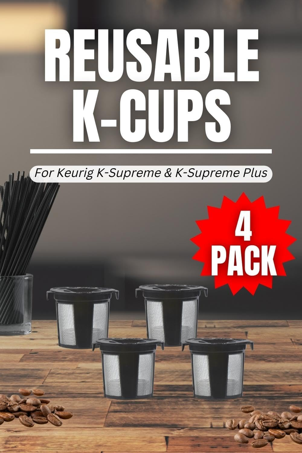 Reusable K Cups for Keurig Supreme, refillable K Cups, Keurig coffee filter pods, multistream reusable K Cups, eco-friendly coffee pods, BPA-free K Cups, dishwasher safe K Cups, Delibru reusable coffee pods, Keurig Supreme accessories, coffee pods for Keurig Supreme Plus