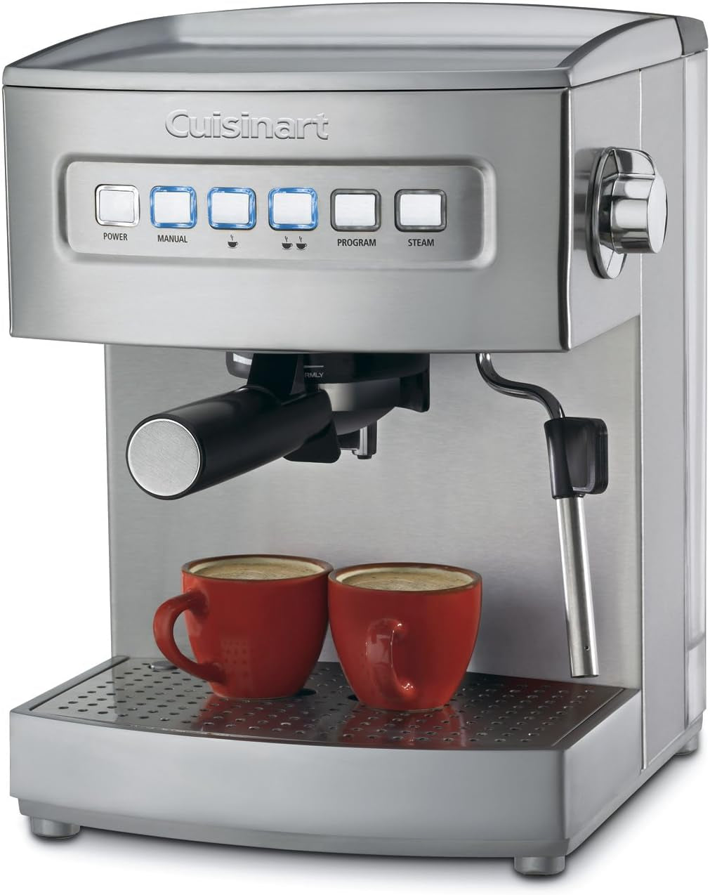 Espresso machine, programmable espresso maker, 15-bar espresso machine, stainless steel coffee maker, cappuccino machine, latte maker