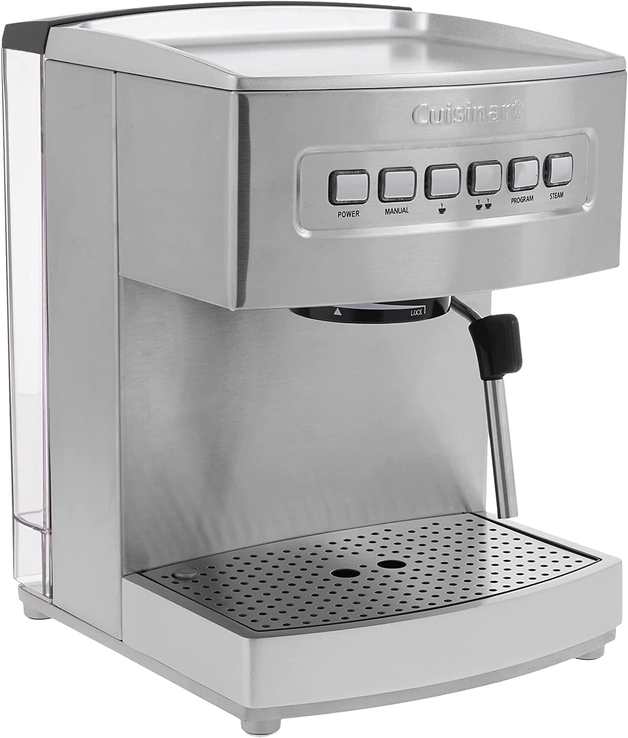 Espresso machine, programmable espresso maker, 15-bar espresso machine, stainless steel coffee maker, cappuccino machine, latte maker