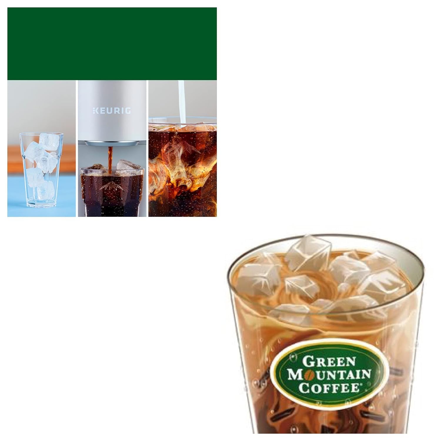 Green Mountain Brew Over Ice Hazelnut Cream Iced Coffee K-Cups, 24 count, medium roast, Keurig compatible.