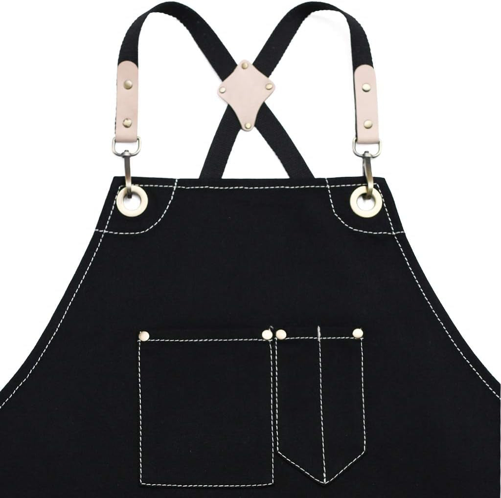 Durable Tool Apron with Cross-Back Straps for Men and Women