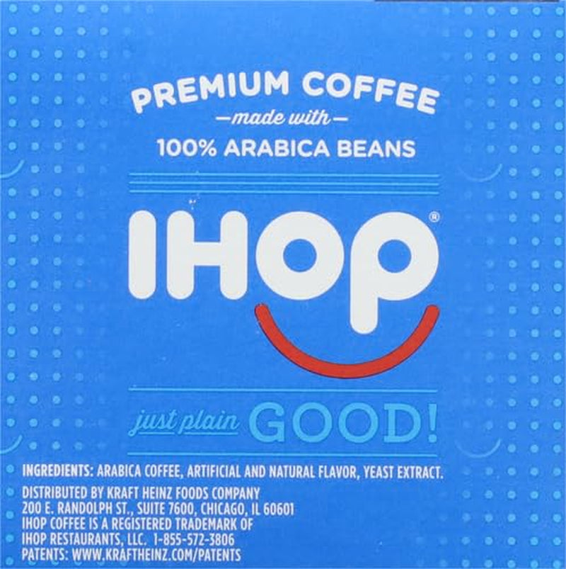 IHOP Chocolate Chip Keurig K-Cup Coffee Pods, IHOP coffee pods 10 count box, chocolate chip flavored coffee pods, IHOP chocolate coffee, recyclable coffee pods, premium Arabica coffee pods, IHOP pancake inspired coffee, single-serve Keurig coffee pods, Kosher certified coffee pods, IHOP menu-inspired coffee