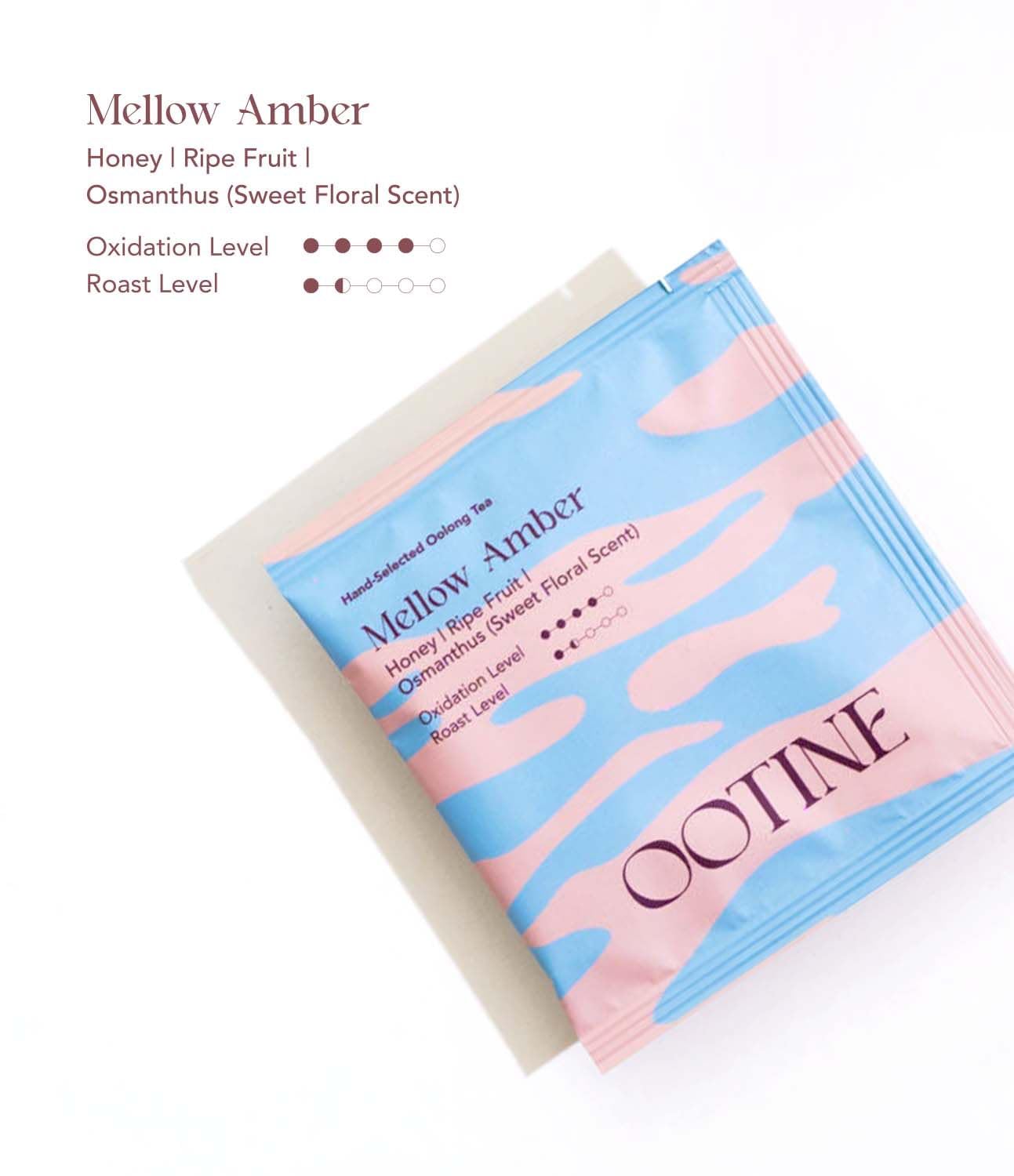 Mellow Amber Oolong Tea Bags, Hand-Picked Quality, Honey and Ripe Fruit Notes, Eco-Friendly