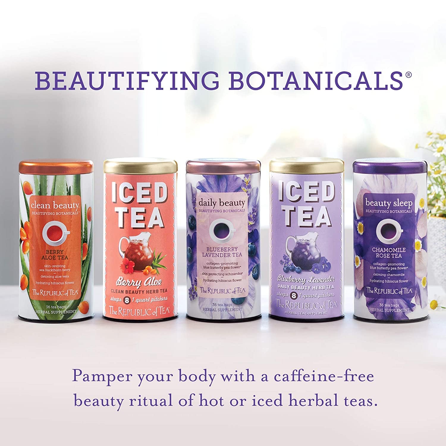 Beautifying Botanicals Daily Beauty Blueberry Lavender Herbal Tea Bags