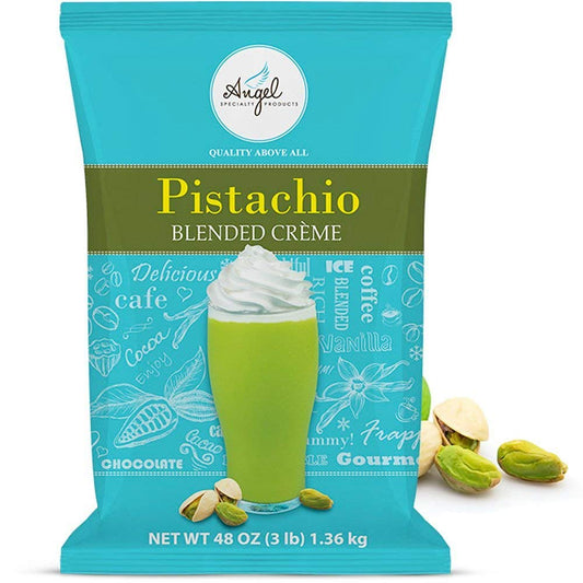 Pistachio Blended Crème Mix, 3 LB, Angel Specialty Products, Instant Powder Mix, 34 Servings