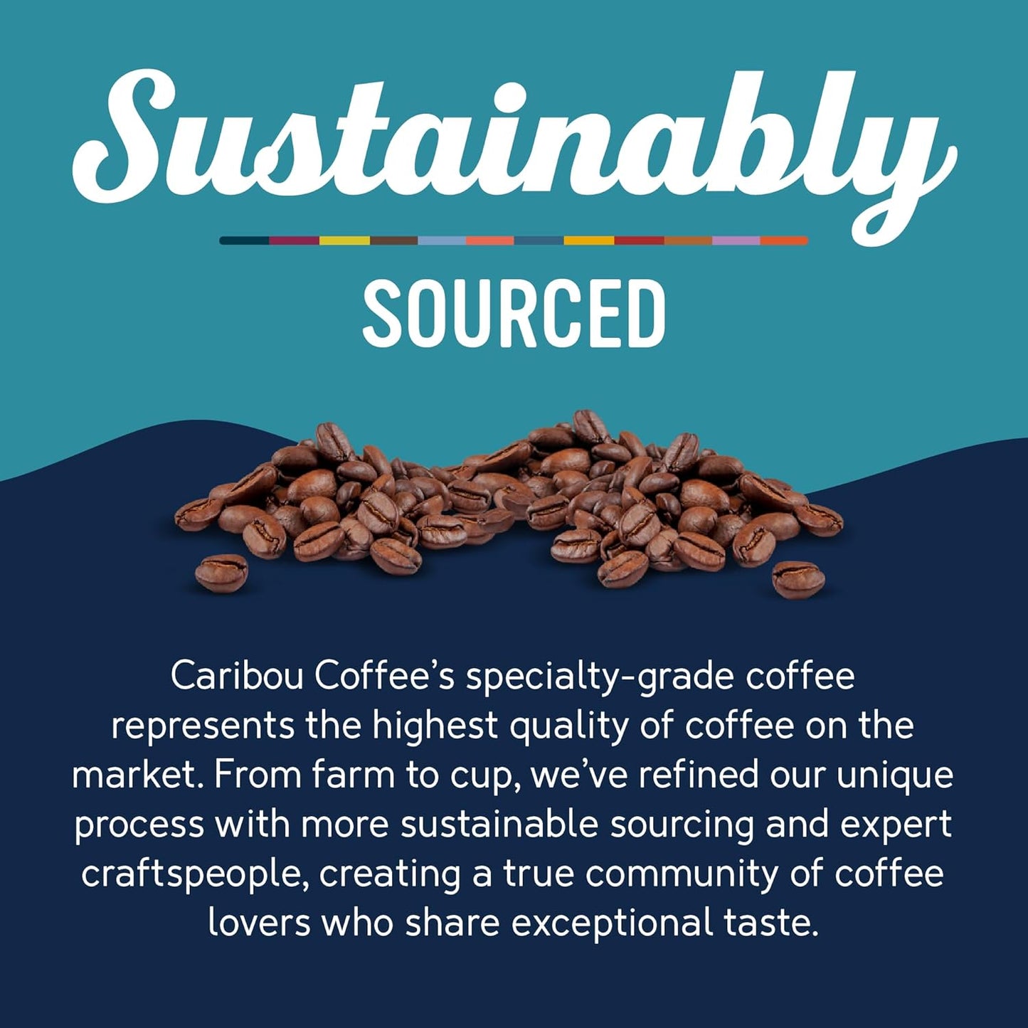 Medium Roast Ground Coffee - Caribou Blend, 20 Ounce Bag, Sweet and Spicy Notes, 100% Arabica, Rainforest Alliance Certified.