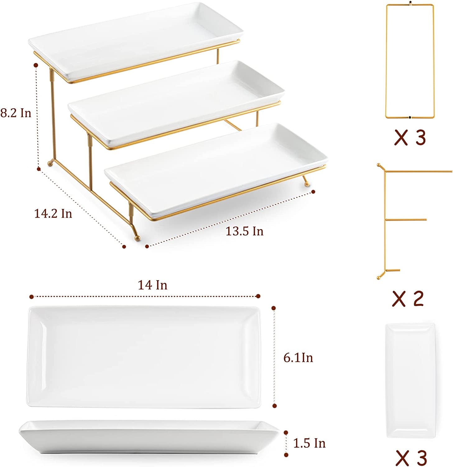 3 tier serving stand, large tiered serving tray, collapsible serving rack, porcelain serving platters, appetizer serving trays, dessert serving trays, cupcake stand, white serving trays, party serving platters, elegant food display