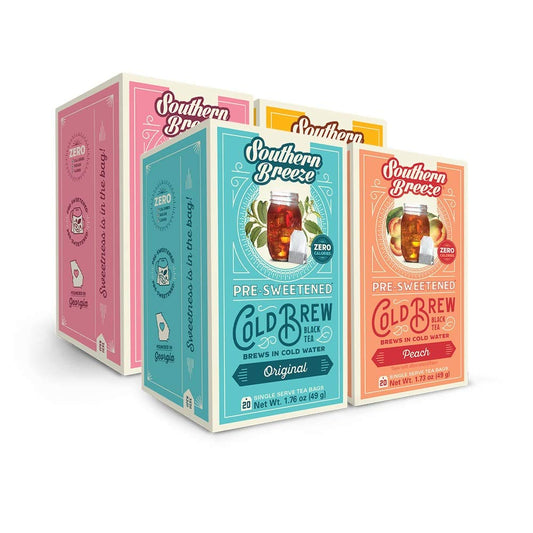 Cold Brew Sweet Tea Variety Pack, Zero Carbs Zero Sugar, 20 Tea Bags, 4 Flavors