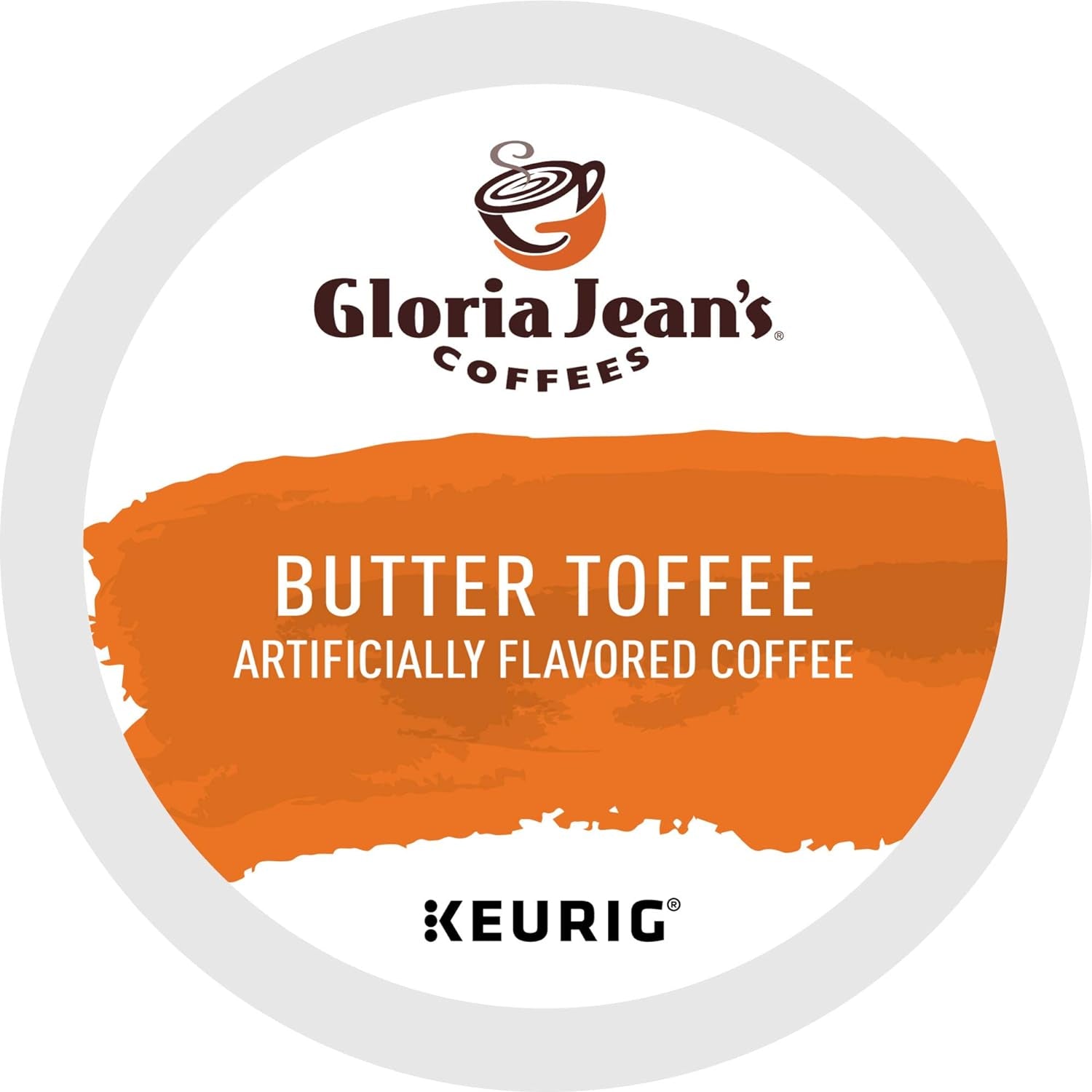  Butter Toffee K-Cup Pods, Medium Roast Coffee, 96 Count (4 Packs of 24), Gloria Jean’s Coffees