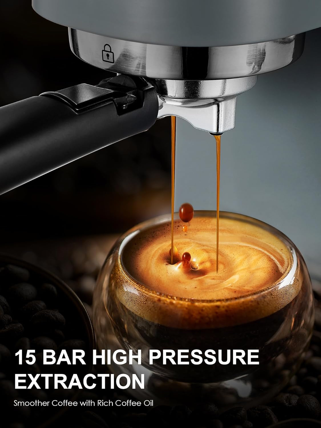 Espresso Machine Coffee Maker, 15 Bar Cappuccino Machine, Milk Frother, Home Brewing, Latte Maker, Mocha Maker