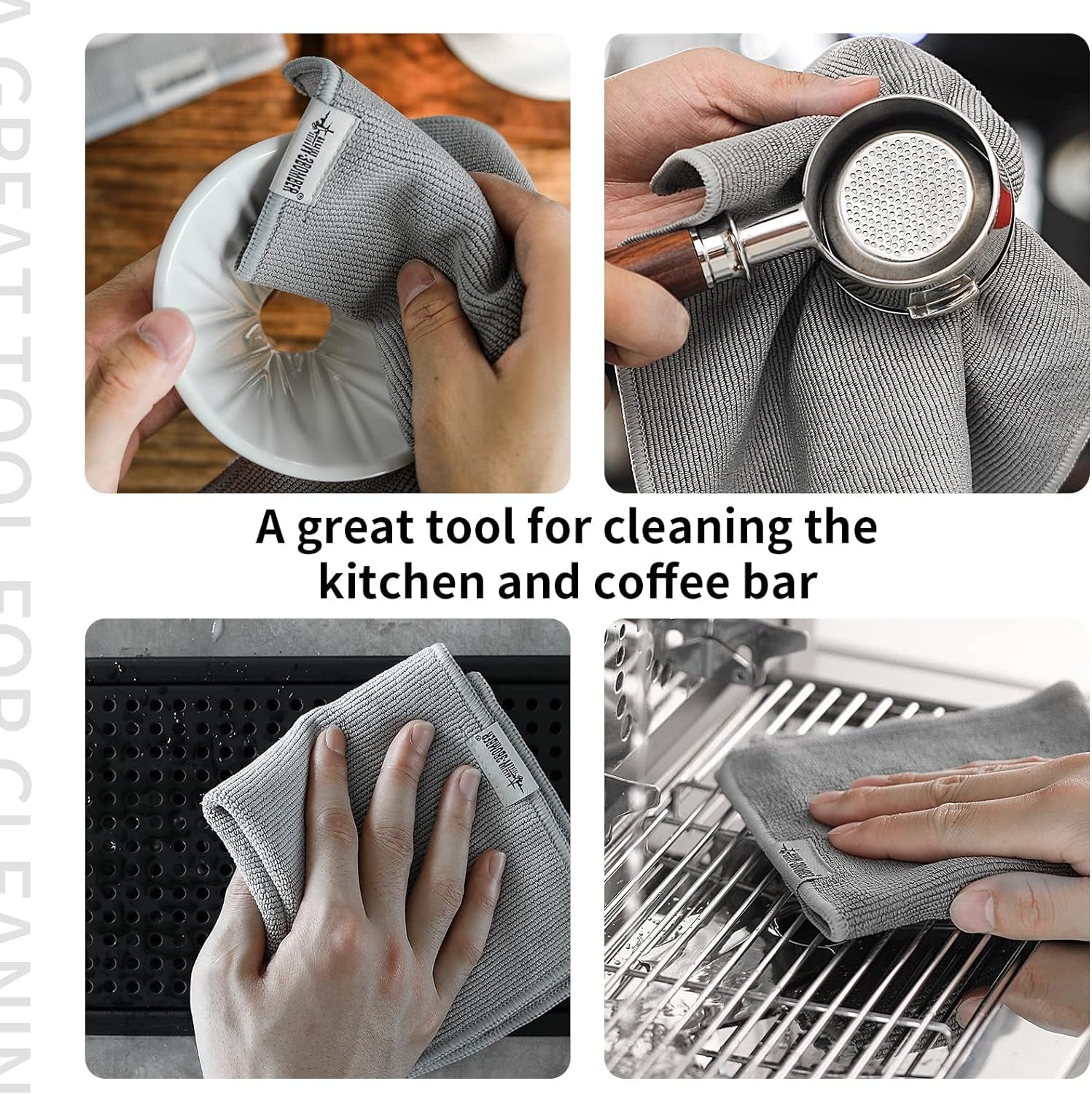 Espresso cleaning towels, microfiber barista cloth, coffee machine cleaning towel, steam wand cleaner, coffee bar accessories