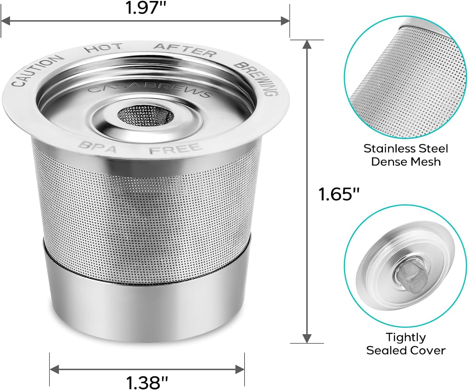 Reusable K Cups for Keurig coffee makers, Universal Stainless Steel K-Cup Coffee Filters, Eco-friendly BPA-free reusable coffee pods