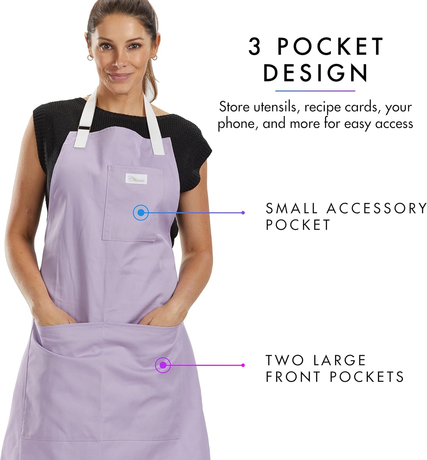 Professional Chef Apron, Kitchen Apron with Pockets, Cooking Apron, Grilling Apron, Baking Apron