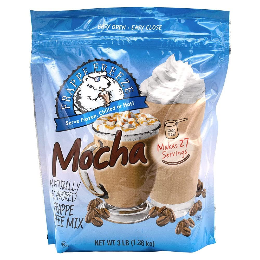 Mocha Frappe Freeze Coffee Mix, 3 Lb Bag, Frozen Mocha Coffee Mix, 27 Servings Coffee Mix, Decadent Mocha Coffee, Gourmet Coffee Mix, DaVinci Gourmet Mocha Mix, Mocha Ice Coffee Mix, Rich Chocolate Coffee Mix, Premium Robusta Coffee Mix