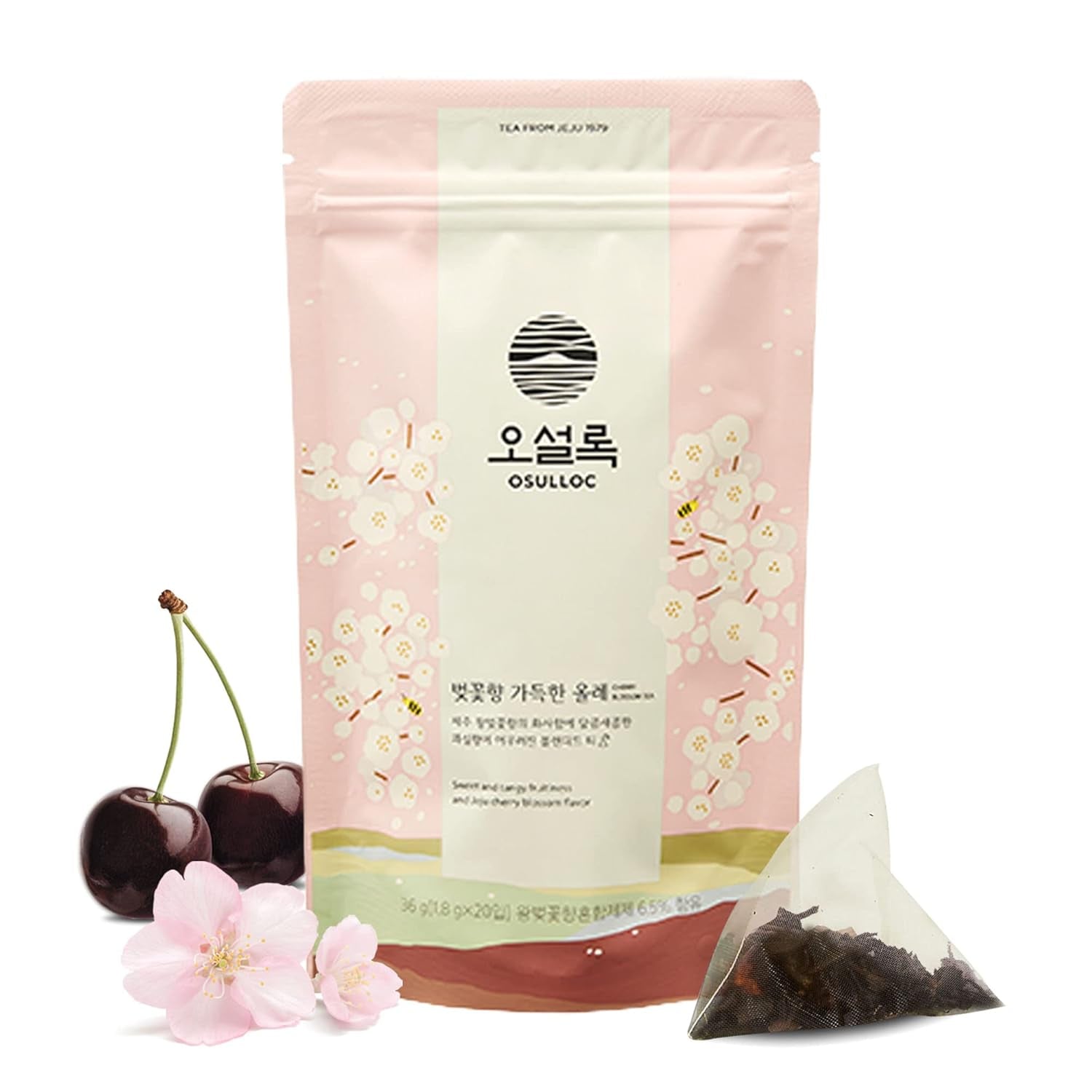 Cherry Blossom Tea, Floral Cherry Scent, Osulloc Tea Bags