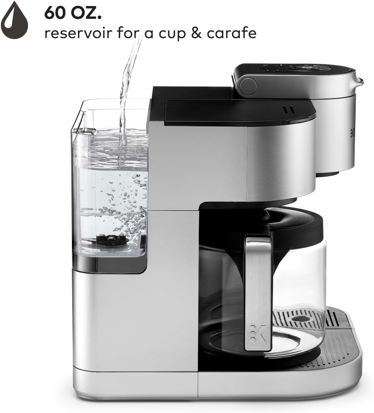 K-Duo Special Edition Coffee Maker, Single Serve K-Cup Pod and Carafe, Silver