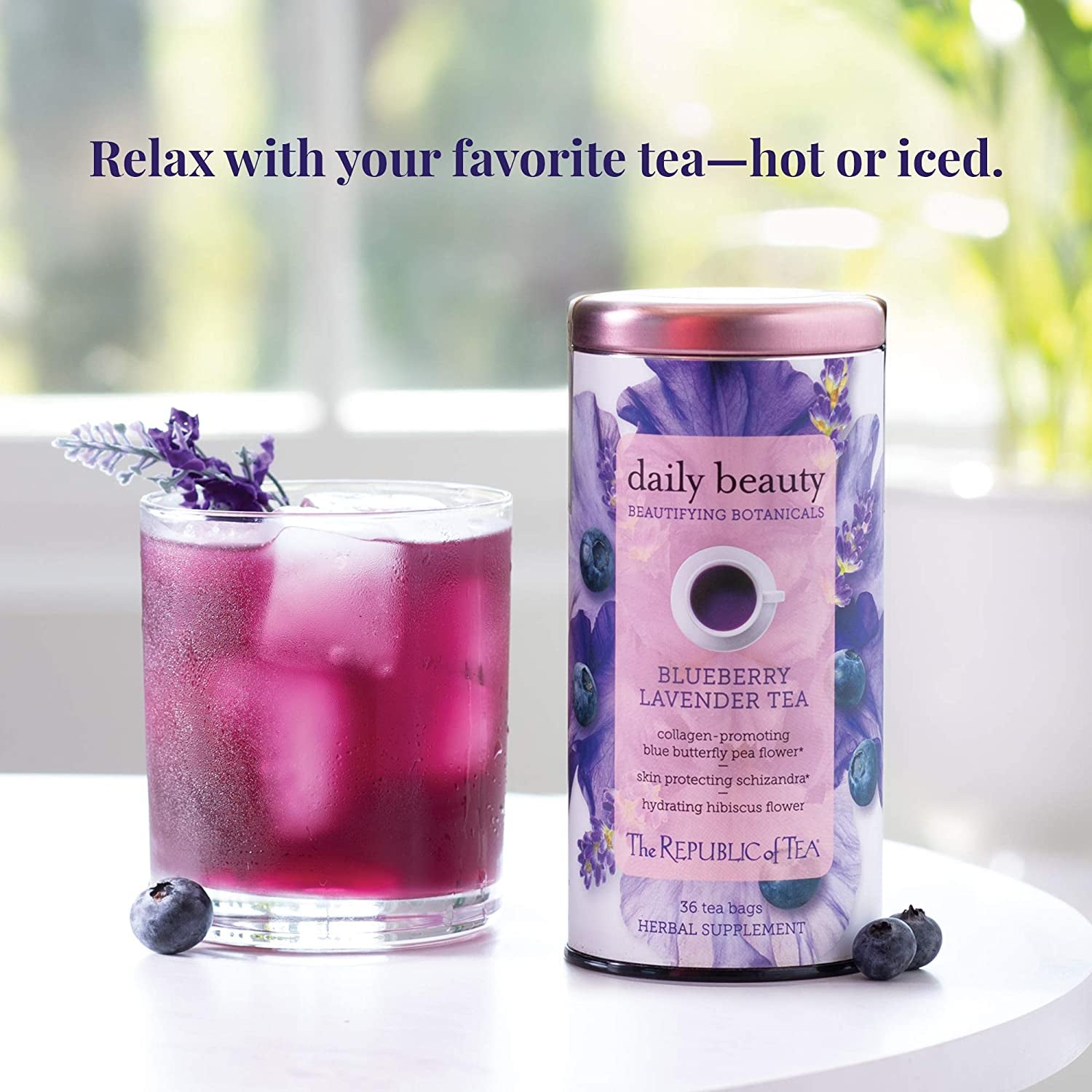 Beautifying Botanicals Daily Beauty Blueberry Lavender Herbal Tea Bags