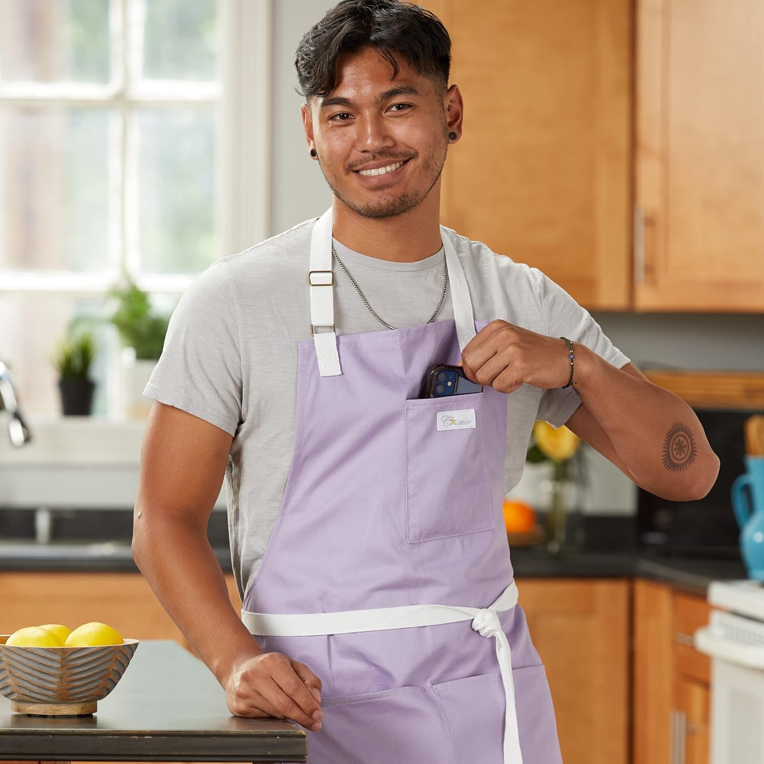 Professional Chef Apron, Kitchen Apron with Pockets, Cooking Apron, Grilling Apron, Baking Apron