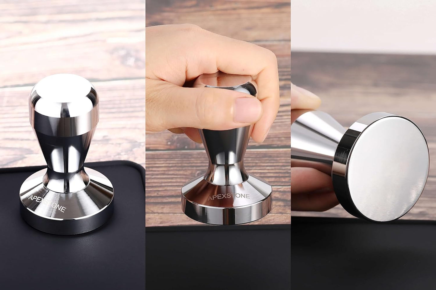 51mm coffee tamper, chrome plated espresso tamper, solid iron coffee tamper, non-rust espresso tamper