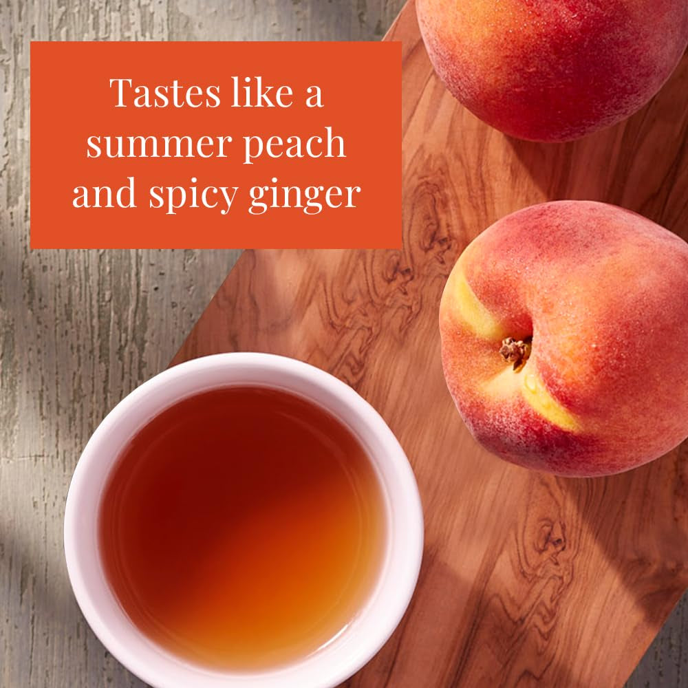 Ginger Peach Black Tea, 50 Count, Caffeinated Tea