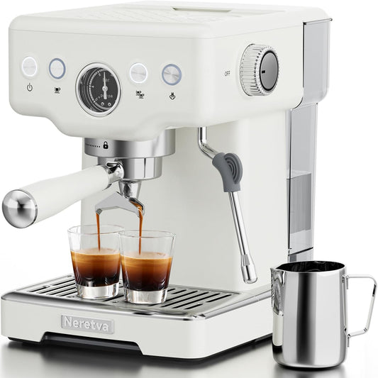 Espresso Machine, 15 Bar Coffee Machine, Milk Frother Steam Wand, Professional Coffee Maker, Home Barista Espresso Machine