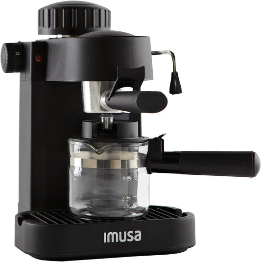 4-Cup Espresso Maker, Cappuccino Maker, Electric Espresso Machine, Milk Frother, Removable Filter, Home Barista