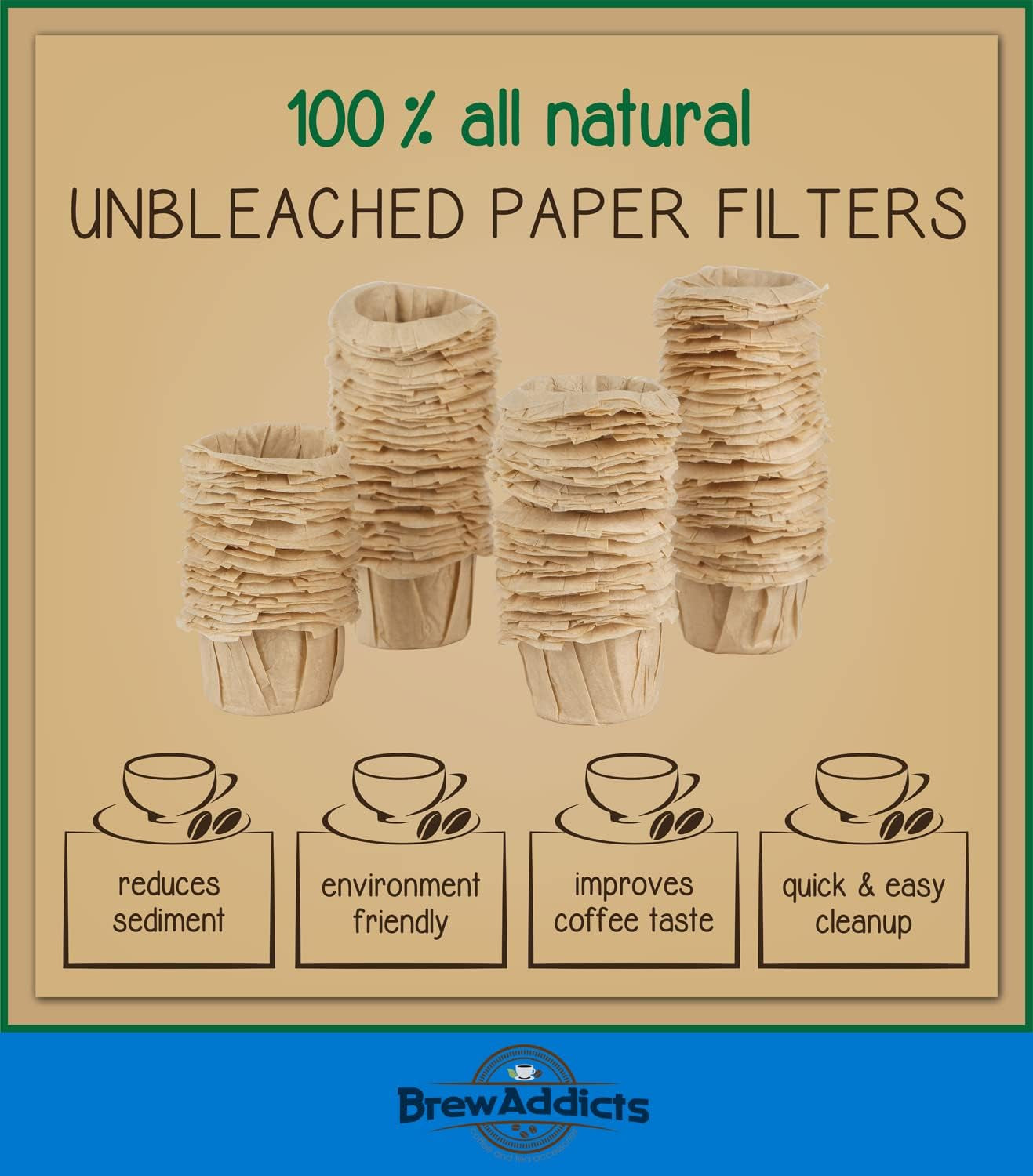 Reusable K-Cup filters, unbleached coffee filters, Keurig compatible coffee filters, disposable coffee filters, eco-friendly coffee filters