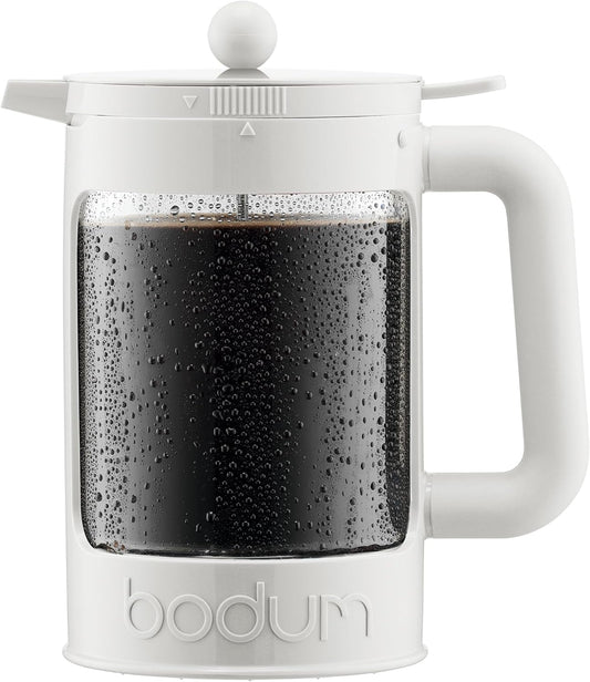 51Oz Cold Brew Coffee Maker, White, French Press Method, Made in Portugal