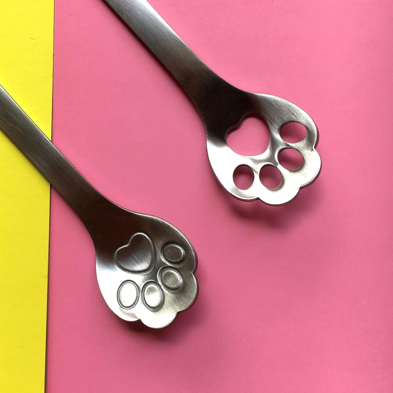 cat paw teaspoons, stainless steel teaspoons, coffee stirring spoons, dessert spoons, ice cream spoons, 5.9 inch spoons, cute cat design, dishwasher safe spoons, kitty cat themed gifts, durable kitchen utensils