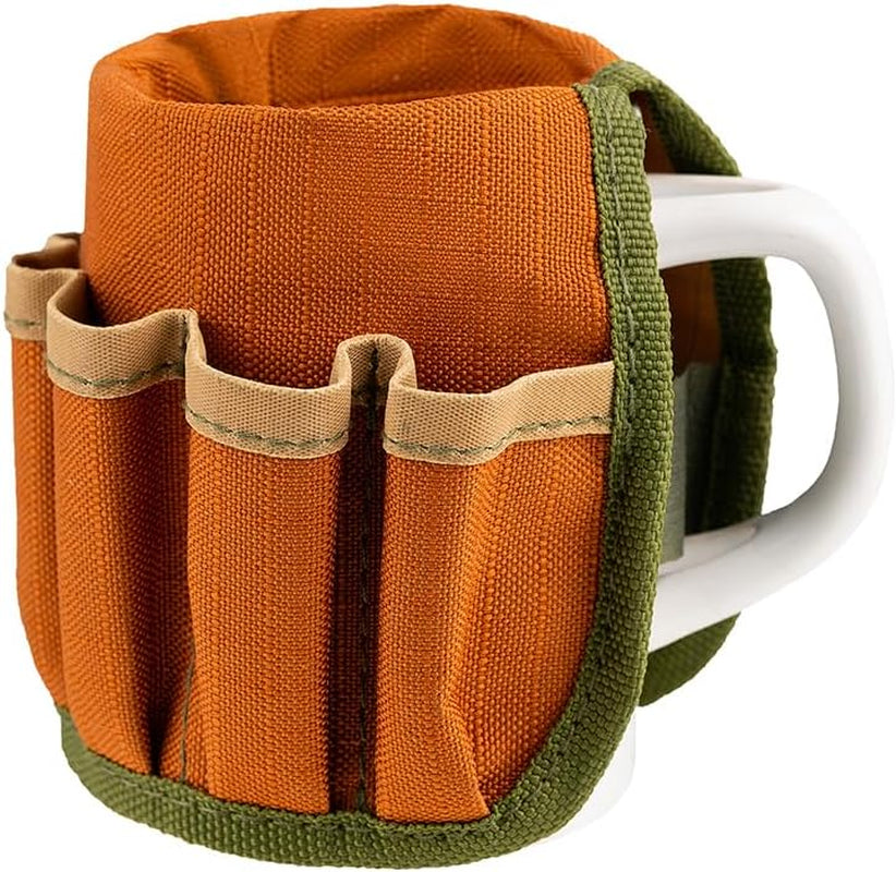 Mug Boss, Bucket Organization, coffee mug organizer, desk organizer, 10-ounce mug, brown Mug Boss, 12 pocket organizer, Bucket Boss product, office gift, tool organizer for desk